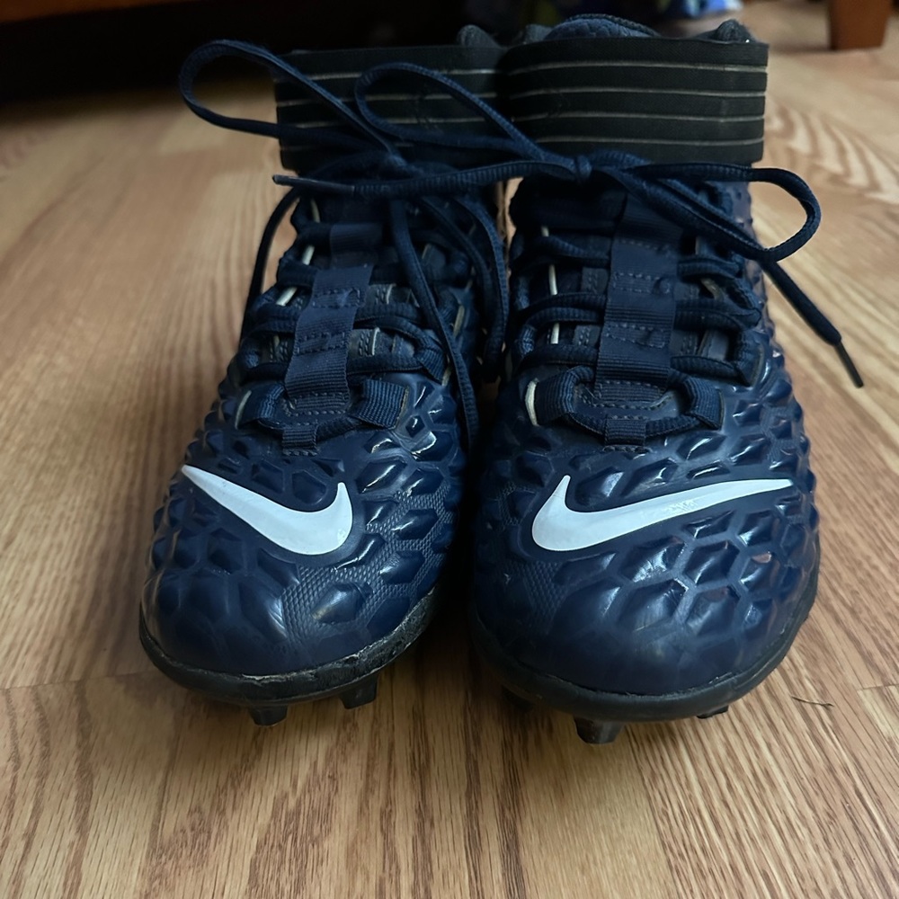 Navy Blue Nike Force Cleats. Lightly used for little league football.